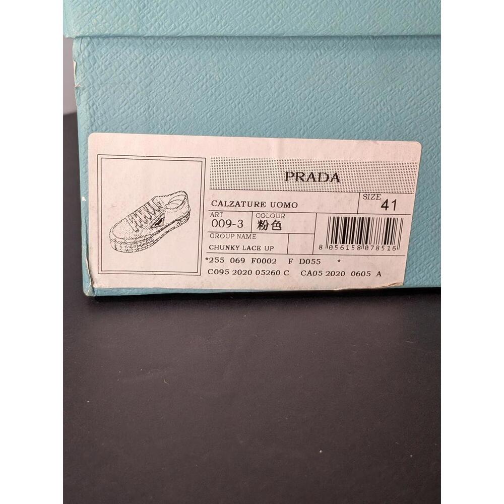 Prada Chunky Lace-Up Sneakers in Blush Pink - Picture 2 of 4